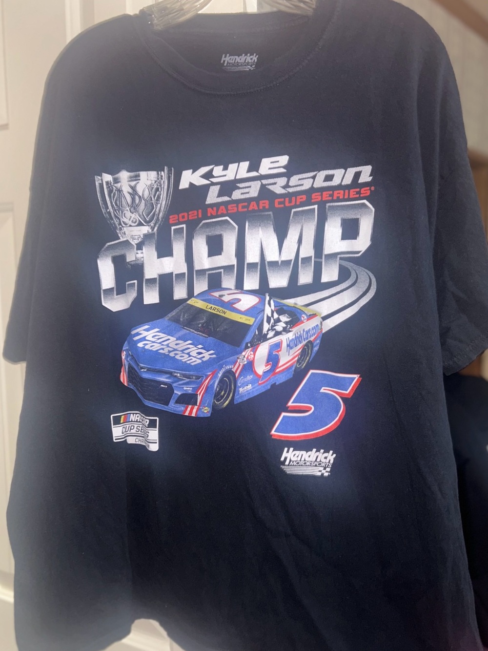 Kyle Larson 2021 NASCAR Champ Graphic Tee - Navy